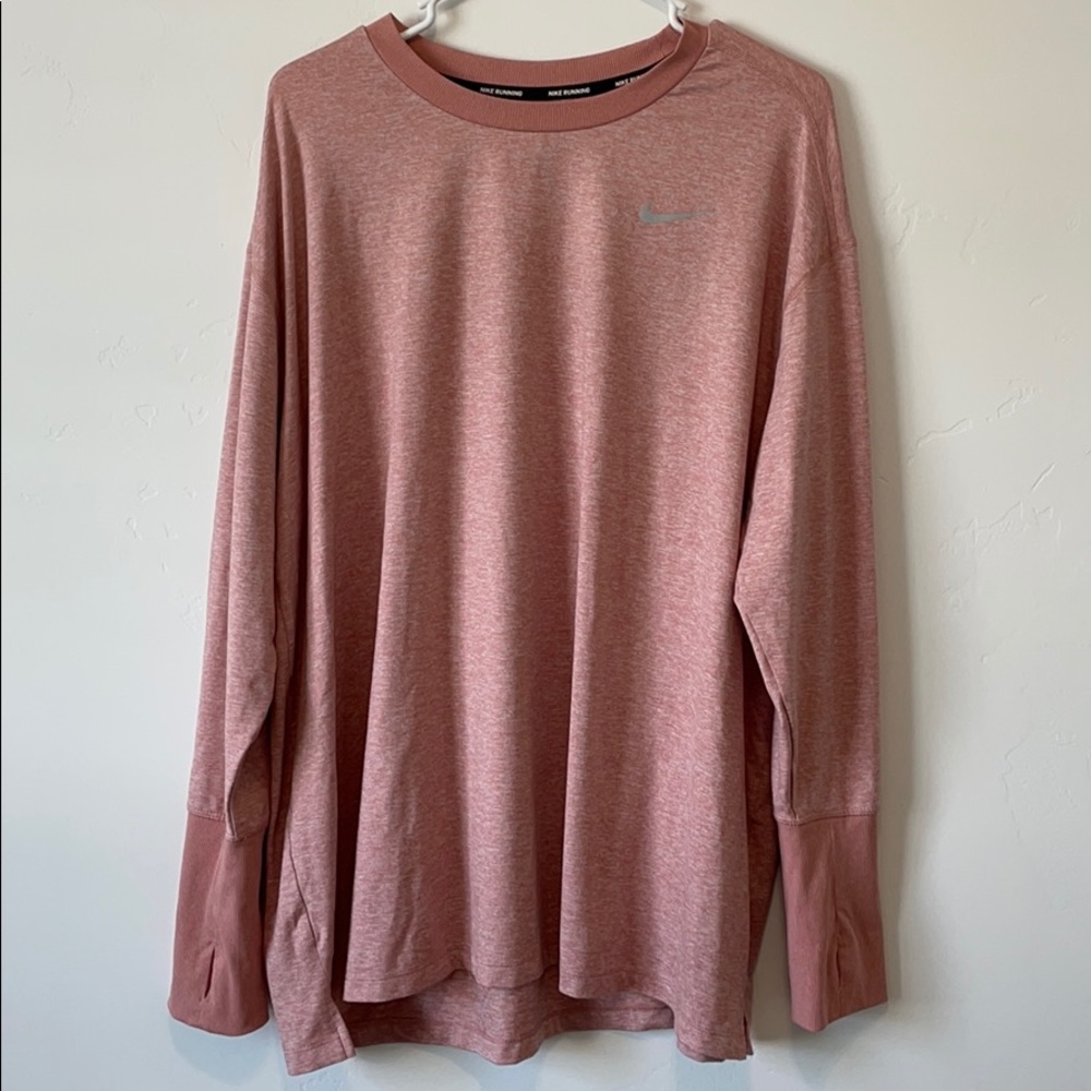 Pink Nike Dri-Fit Running Long Sleeve Shirt 2X